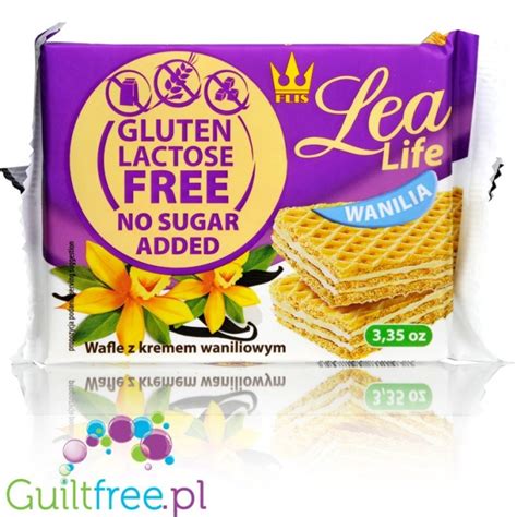 Lea Life Wafle Z Kremem Waniliowym Bez Glutenu Laktozy I Bez Dodatku Cukru