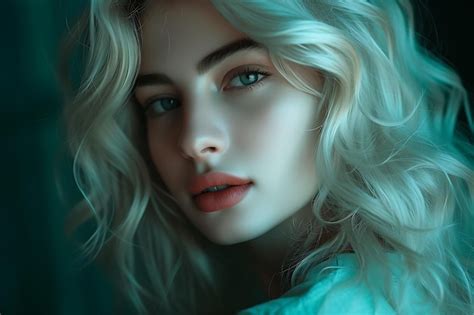 Premium Photo High Gloss Capture Of Blonde Haired Woman