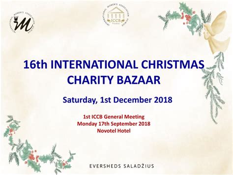 16th International Christmas Charity Bazaar Ppt Download