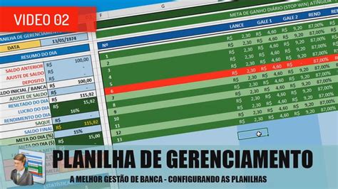 Aula 02 Planilha De Gerenciamento Opções Binárias A Melhor Gestão De Banca Ajustando As