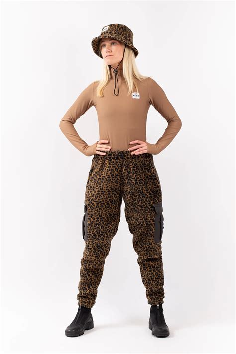 Cargo Sherpa Pants Leopard