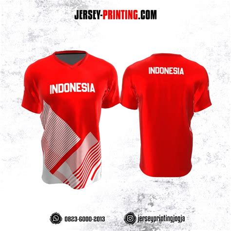 Jersey Lari Merah Putih Motif Garis Jersey Printing Bikin Jersey