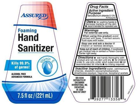 Assured Foaming Hand Sanitizer Information, Side Effects, Warnings and ...