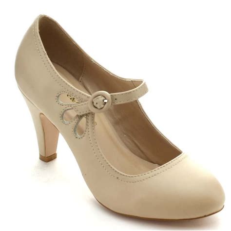 Chase Chloe Kimmy Women S Round Toe Pierced Mid Heel Mary Jane