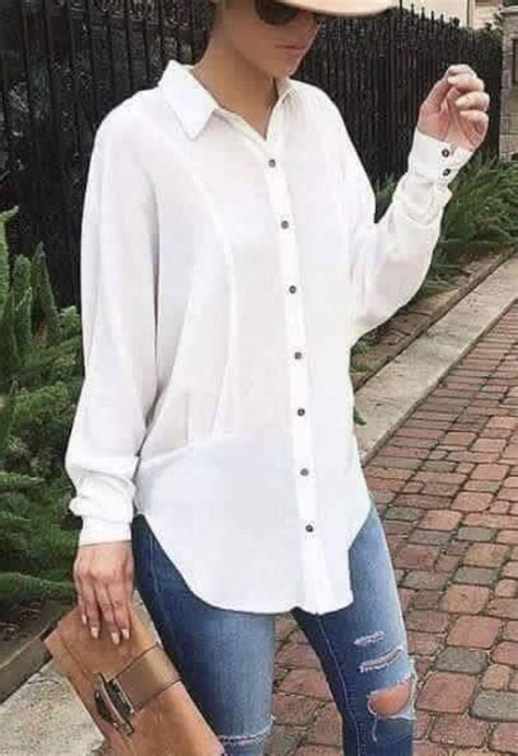 Pin De Jenny Erazo En Blusas En 2020 Camisa Blanca Manga Larga Ropa De Moda Outfits Con Camisa