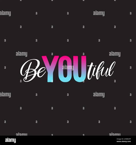 Be You Tiful Beauty Hand Drawn Greeting Card Inspiring Modern