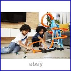 Car Track Set Hot Wheels Sky Crash Tower Motorized Track Set With Car Stores Scale