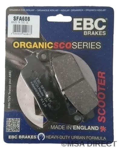 EBC Organic REAR Disc Brake Pads 1 Set Fits KYMCO XCITING 400 2012