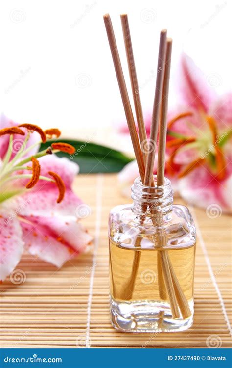 Fragrance Sticks Or Scent Diffuser With Flowers Stock Photo Image Of