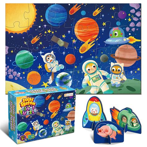 Solar System Floor Puzzles for Kids Ages 3-5,24 Pieces Puzzles for Kids ...