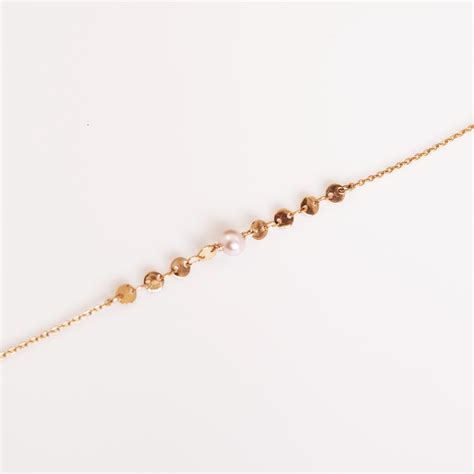 Bracelet Perle Rose Et Sequins Huna Bijoux