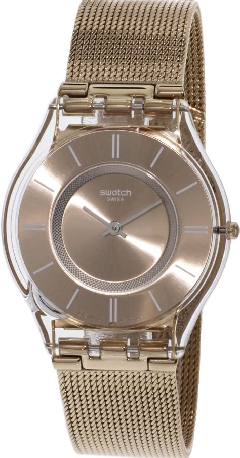 Swatch Women's Skin SFP115M Rose-Gold Stainless-Steel Plated Swiss Quartz Fashion Watch ...