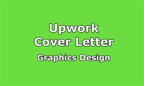 Graphic Designer Upwork Cover Letter Sample Check Spelling Or Type A