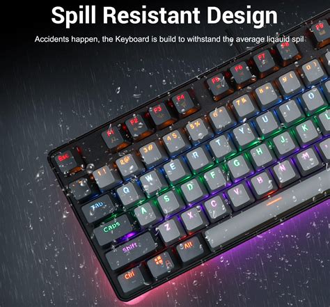 Gaming Keyboard Mechanical Keyboard Keys Anti Dust Red Switch Hot Swappable RGB LED Backlit