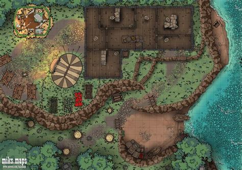 Quest The Fake House Bandit Camp 34x24 Battlemap Patreon