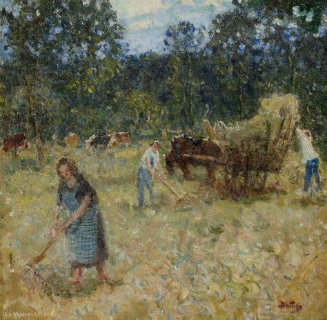 Reproducciones De Pinturas Hay mowing de Pierre Eugène Montézin 1874