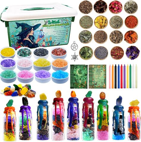 Amazon Ainswei Witch Spell Jar Kits Witchcraft Supplies 145 PCS