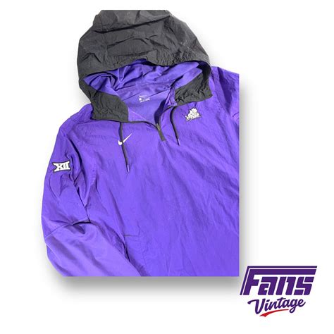 Nike Tcu Team Issued Wind Breaker Jacket Fans Vintage