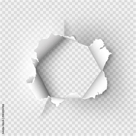 Ragged Hole Torn In Ripped Paper Stock Vector Adobe Stock