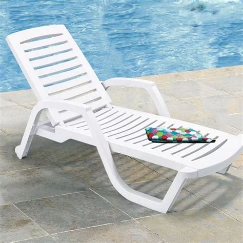 Reposera Plastica Blanca Ideal Para Piscina Playa Jardin Cuotas Sin