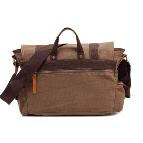 Large Retro Canvas Messenger Bag