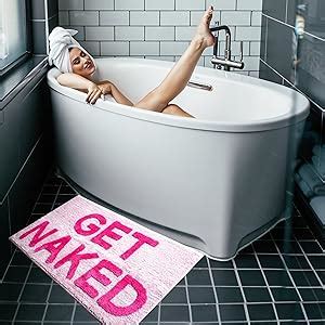 Amazon Evovee Get Naked Bath Mat Funny Cute Bathroom Rugs Get Naked Rug Shower Funny
