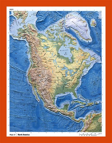 Relief Map Of North America Maps Of North America Map Maps Of