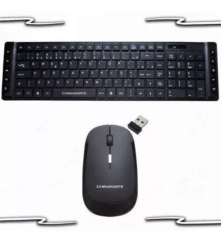 Combo Chinamate Mouse Teclado Wireless Cm30 Parcelamento Sem Juros