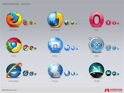 Web Browsers Icon Set Icônes Gratuites Png Psd Ai Svg
