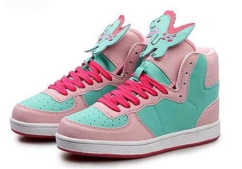 T Rex Dinosaur High Top Sneakers Shoes Kiddie Kidcore By Kawaii Babe