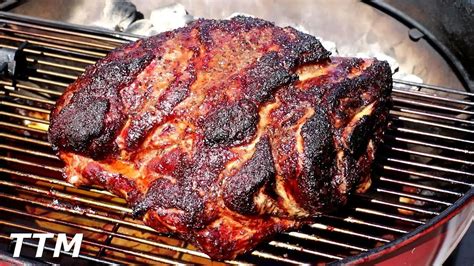 Smoked Pork Shoulder On Kettle Grill Delicious Easy Smokedbyewe