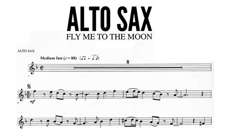 Fly Me To The Moon Alto Sax Bart Howard Youtube