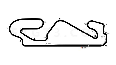 Circuit De Barcelona Catalunya Track Map 51gt3 Racing Circuits Database