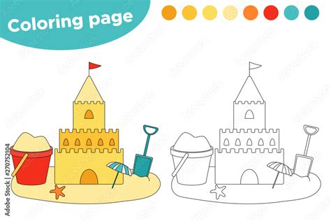 Sand Castle Coloring Pages