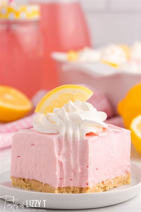 Pink Lemonade Icebox Pie Squares Tastes Of Lizzy T