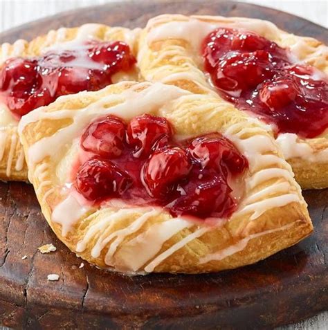 Freshly Baked Pastry Made With Our Cream Cheese Filling Topped With Whole Cherry Filling And