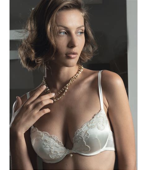 Ambra Lingerie Bras Silk Oil Push Bh Cream Italian Design