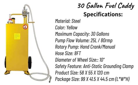 30 Gallon Portable Oil Transfer Fluid Diesel Fuel Storage