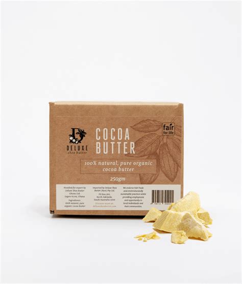 Natural Organic Cocoa Butter 500g Deluxe Shea Butter