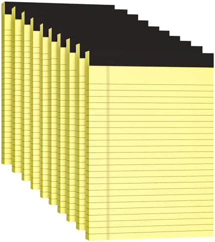 Amazon Alitte Yellow Legal Notepads X Pack Of Perforated