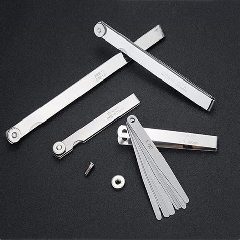 002 1mm Stainless Steel Feeler Gauge 32 Blade Thickness Gap Ruler