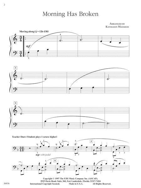 Morning Has Broken By Kathleen Massoud Easy Piano Digital Sheet Music