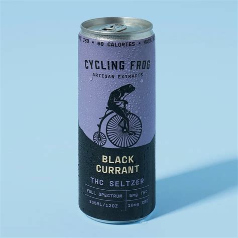 Delta 9 Black Currant Seltzer 5mg Cycling Frog Flower Black Bear