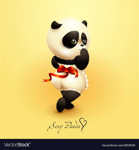 Sexy Panda Royalty Free Vector Image Vectorstock