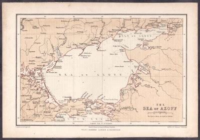 Карта Азовского моря.