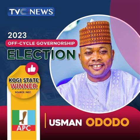 Inec Declares Apcs Usman Ododo Winner Of 2023 Kogi Guber Election