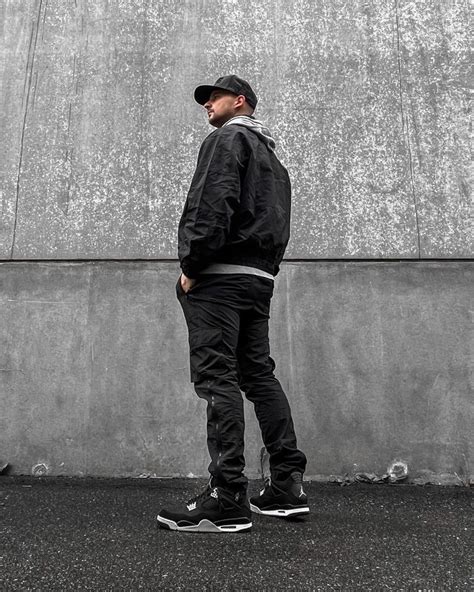 Jordan 4 Black Canvas Outfit