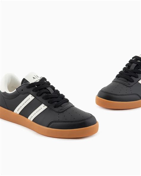 sneakers  contrasting side bands armani exchange