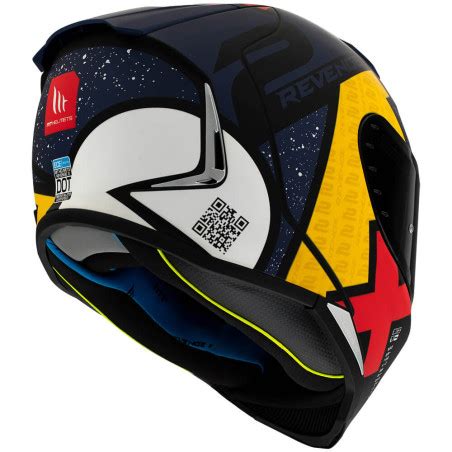 CASCO MT REVENGE 2 LIGHT COLOR Blanco Azul Rojo TALLA S