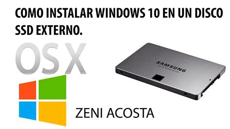 Como Instalar Windows 10 En Disco Externo En Mac Osx YouTube